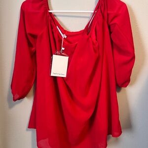 Elegant Red Women's Top
